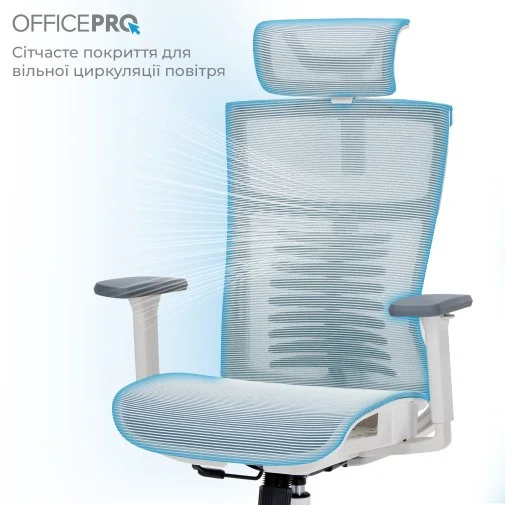 Фото: Крісло OfficePro Balance OC620 White/Ligth Gray (OC620-W-LG-LG) № 24 | KTC