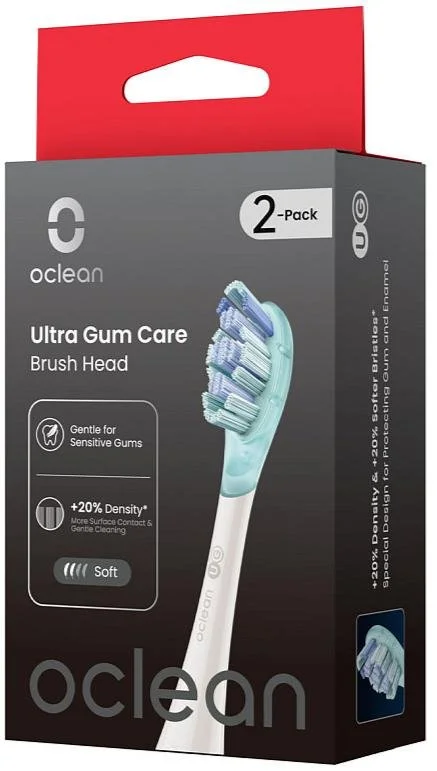 Фото: Насадка для зубної щітки Oclean UG03 Ultra Gum Care White 2pcs (6970810557008) № 12 | KTC
