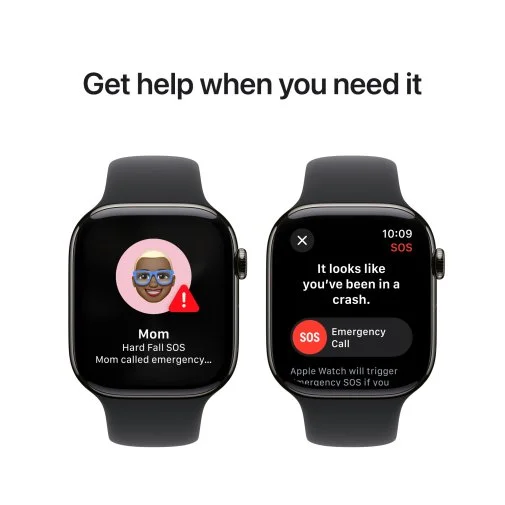 Фото: Смарт годинник Apple Watch Series 10 GPS Cellular - 42mm Slate Titanium Case with Black Sport Band - S/M (MWXG3) № 15 | KTC