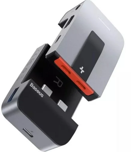 Фото: USB-хаб Baseus Multifunctional Armor Age Type-C Bracket Gray (CAHUB-AJ0G) № 8 | KTC