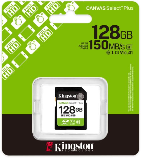 FLASH пам'ять Kingston Canvas Select Plus Gen3 UHS-I U1 V10 SDXC 128GB (SDS3/128GB)