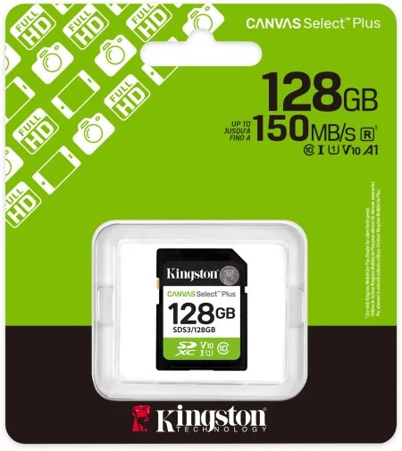 Фото: FLASH пам'ять Kingston Canvas Select Plus Gen3 UHS-I U1 V10 SDXC 128GB (SDS3/128GB) № 6 | KTC