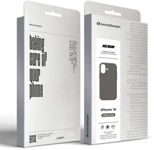 Фото: Чохол ArmorStandart for Apple iPhone 16 - ICON2 Case Stone Grey (ARM81296) № 18 | KTC