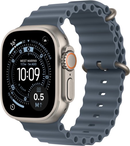 Смарт годинник Apple Watch Ultra 3 - 49mm Natural Titanium Case with Anchor Blue Ocean Band