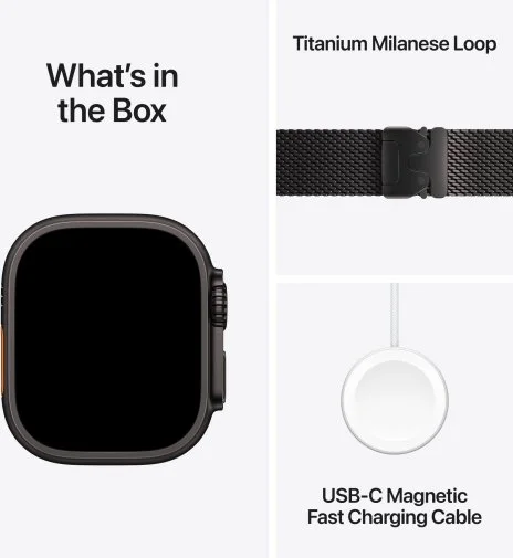 Фото: Смарт годинник Apple Watch Ultra 3 - 49mm Black Titanium Case with Black Titanium Milanese Loop - Small (MF1N4) № 19 | KTC