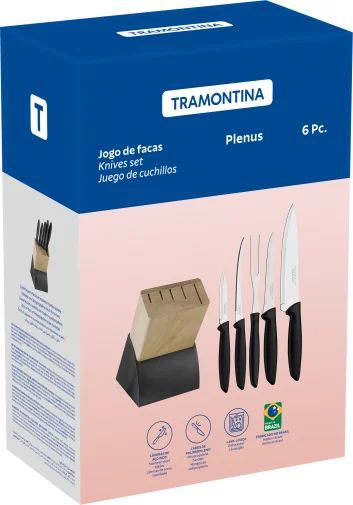 Фото: Набір ножів Tramontina PLENUS 6pcs Black (23498/028) № 8 | KTC