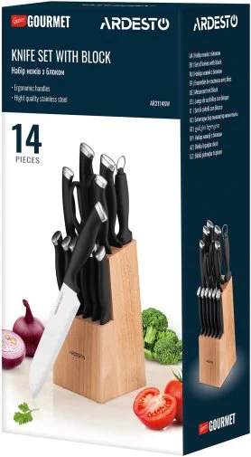 Фото: Набір ножів Ardesto Gemini Gourmet 14pcs Black (AR2114SW) № 23 | KTC