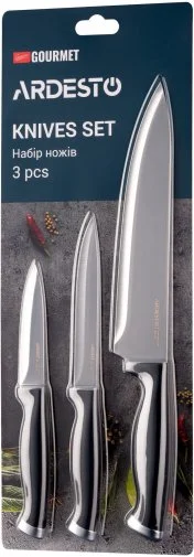Фото: Набір ножів Ardesto Gemini Gourmet 3pcs Black (AR2103BL) № 11 | KTC