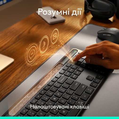 Клавіатура, Logitech Signature Slim Solar Plus K980 US International Wireless, Graphite