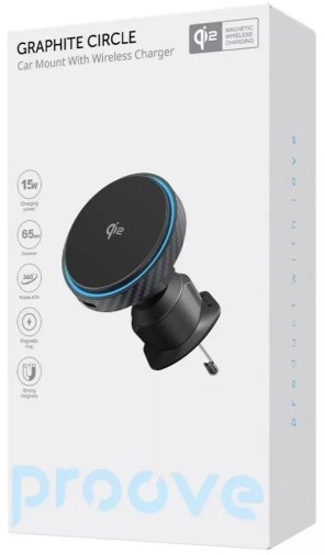 Автотримач Proove Graphite Circle Qi2 15W black