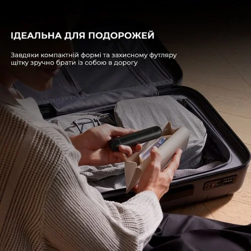 Фото: Електрична зубна щітка Mova Fresh Pro Black + Travel case (ATB15A-BK) № 25 | KTC
