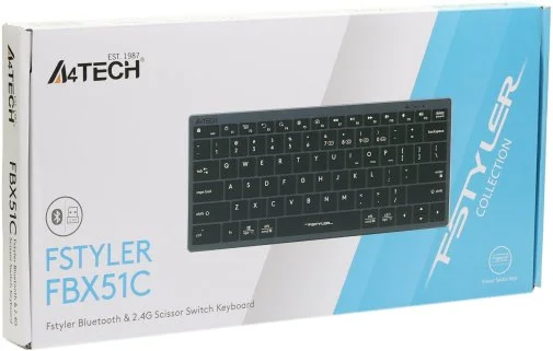 Фото: Клавіатура A4tech Fstyler FBX51C Grey № 16 | KTC