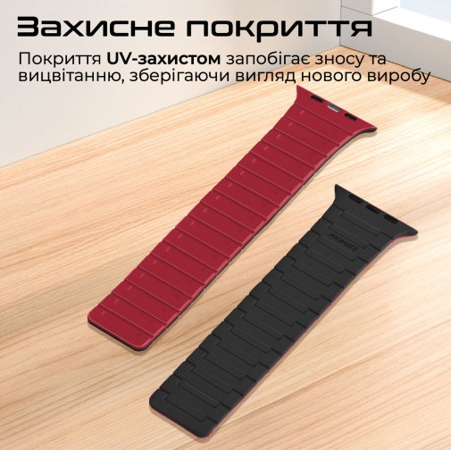 Ремінець Promate for Apple Watch 42/44/45/49mm - Magband-MS Black (6959144067339)