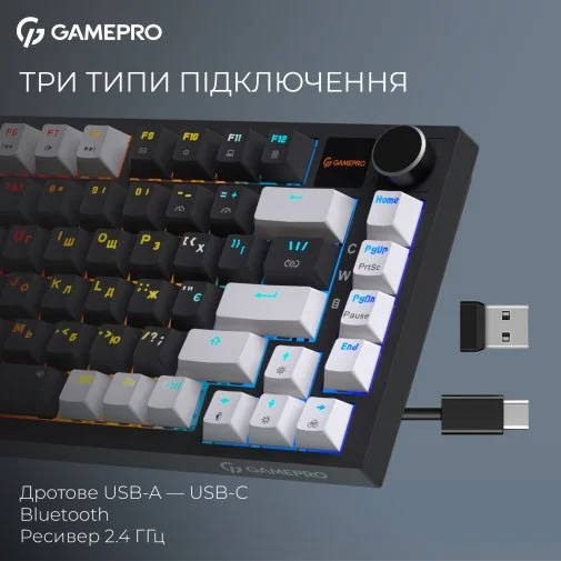 Фото: Клавіатура GamePro Genesis Asgard Valhalla Pro MK160B-D-Pro Rainy Switches Black № 19 | KTC