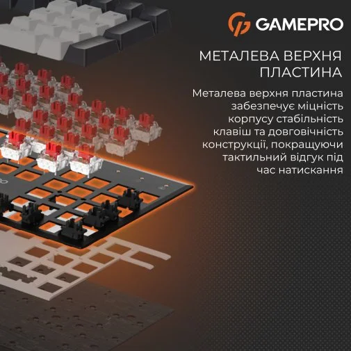 Фото: Клавіатура GamePro Genesis Joker MK144B Red Switches USB Black № 24 | KTC
