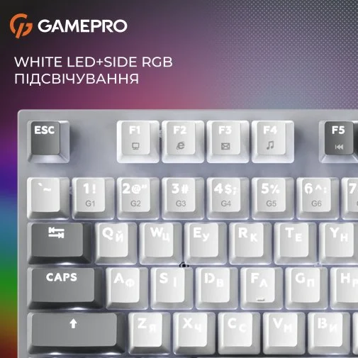 Фото: Клавіатура GamePro Genesis Metallic MK144G Red Switches USB Grey № 19 | KTC