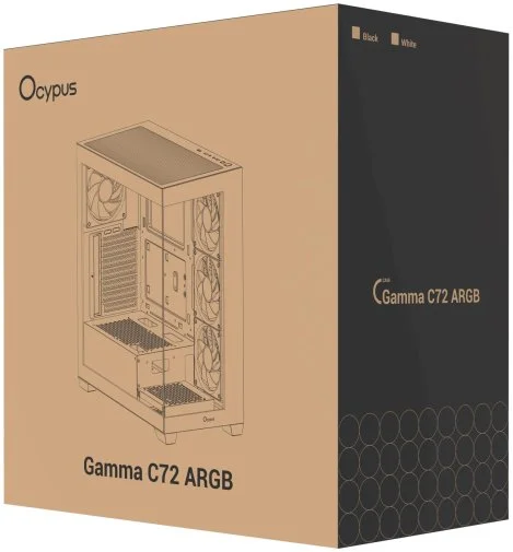 Фото: Корпус Ocypus Gamma C72 ARGB Black with window (GAMMA-C72-BKD400XX-GL) № 22 | KTC