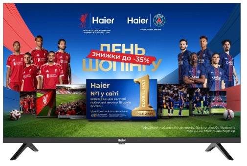 Телевізор LED Haier H32K801G (Android TV, Wi-Fi, 1366x768)