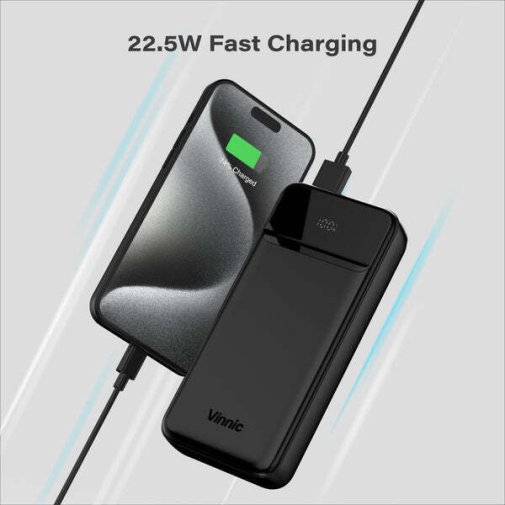 Батарея універсальна Vinnic Everest 3 20000mAh 22.5W Black (4898338024562)