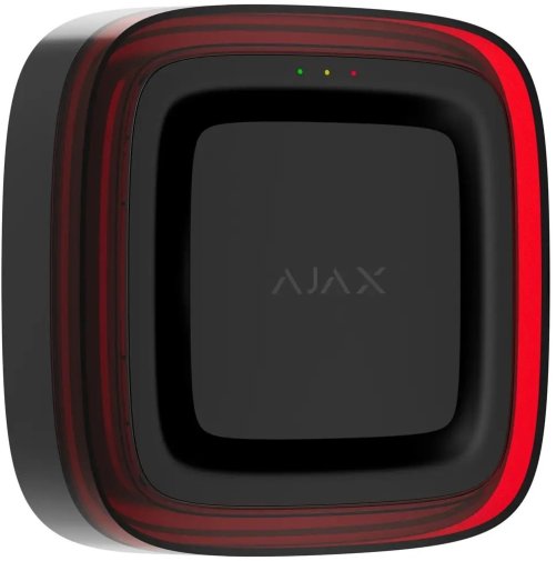 Бездротовий адресний пожежний оповіщувач світлозвуковий Ajax EN54 FireProtect (Sounder/VAD) Jeweller Black