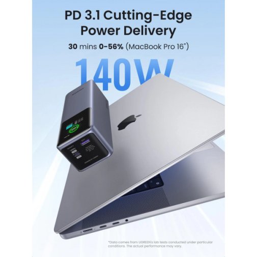 Батарея універсальна UGREEN PB722 25000mAh 200W Gray (35525B)