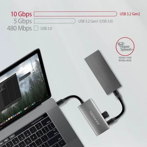 Фото: USB-хаб Axagon HMC-4G2 Grey № 12 | KTC