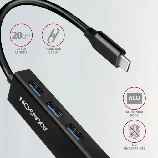 Фото: USB-хаб Axagon HMC-GL3A Black № 9 | KTC