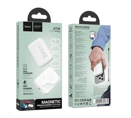 Фото: Батарея універсальна Hoco J117A Esteem 10000mAh 20W White (6942007605830) № 8 | KTC