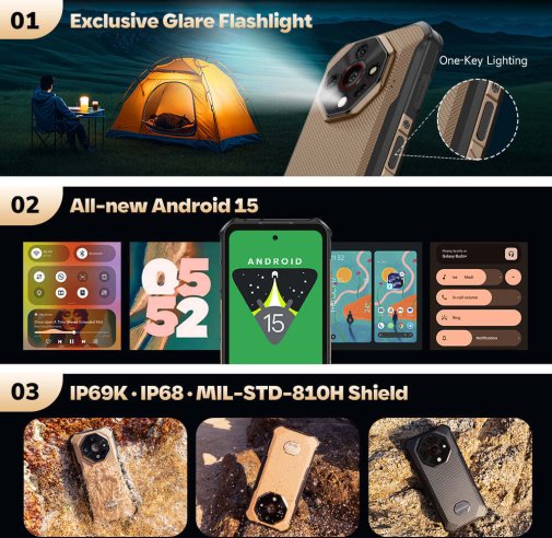 Смартфон Ulefone Armor X16 6/128GB Sand Dune (6975326660570)