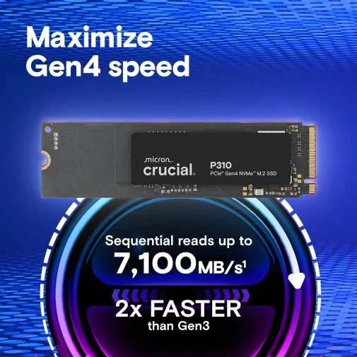 Фото: SSD-накопичувач Crucial P310 2280 PCIe 4.0 x4 NVMe 2TB (CT2000P310SSD8) № 7 | KTC