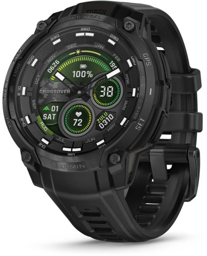 Смарт годинник Garmin Instinct Crossover AMOLED - Tactical Edition Black (010-03398-02)