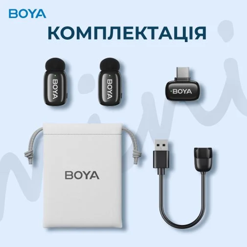 Фото: Радіосистема BOYA mini-23 Type-C Black № 31 | KTC