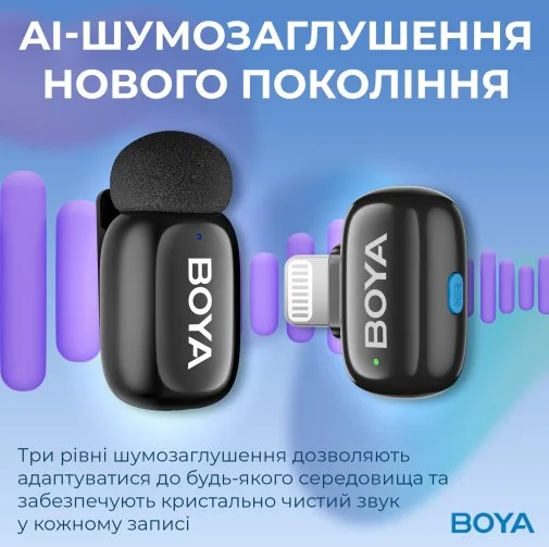 Фото: Радіосистема BOYA mini-12 Type-C/Lightning Black № 25 | KTC