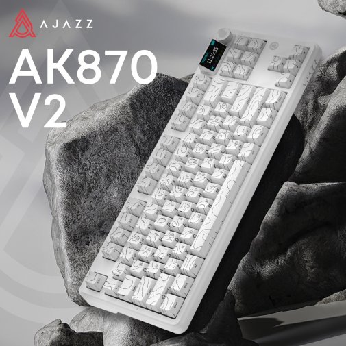 Клавіатура Ajazz AK870 V2 Maillard Switch Side Contour WL/BT/USB