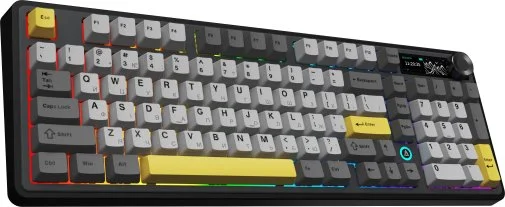Фото: Клавіатура Ajazz AK980 V2 Gift Switch V2 WL/BT/USB Black/Grey/Yellow (AK980-V2-G-BGY) № 23 | KTC