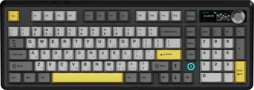 Фото: Клавіатура Ajazz AK980 V2 Maillard Switch WL/BT/USB Black/Grey/Yellow (AK980-V2-M-BGY) № 20 | KTC