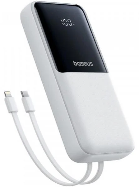 Фото: Батарея універсальна Baseus Lipow 20000mAh 22.5W White Built-In Lightning / USB-C cable (P10079102213-00) № 14 | KTC