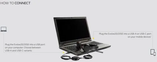 Фото: Гарнітура Jabra Evolve 20 USB C/A MS Stereo (4999-823-169) № 10 | KTC