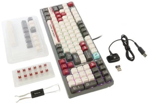 Фото: Клавіатура Bloody WS98 BLMS Red Plus Switch WL/BT/USB Pixels Red (WS98 (Pixels Red)) № 11 | KTC