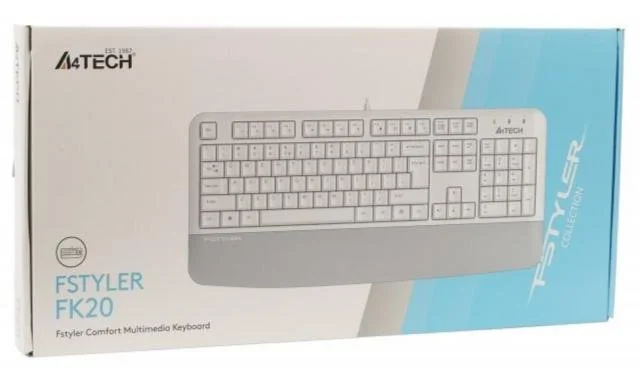 Фото: Клавіатура A4tech Fstyler FK20 USB White (FK20 White) № 8 | KTC