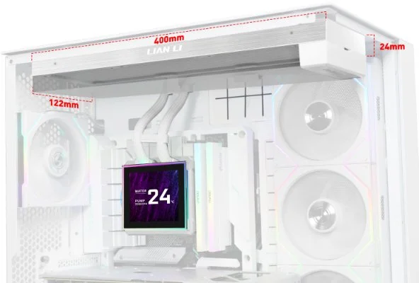 Фото: Система рідинного охолодження Lian-Li HydroShift II LCD-S 360 Fanless White (G89.GHS2LCDS36NW.00) № 7 | KTC