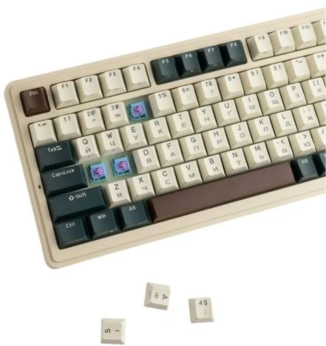 Фото: Клавіатура KZZI K98 Rainbow Switch ENG/UKR WL/BT/USB Oasis Green (6935280824975) № 15 | KTC