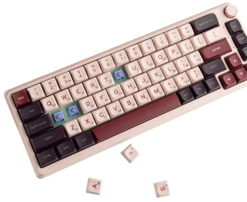 Фото: Клавіатура KZZI K68 Pro Rainbow Switch ENG/UKR WL/BT/USB Nezuko Purple (6977534870475) № 14 | KTC