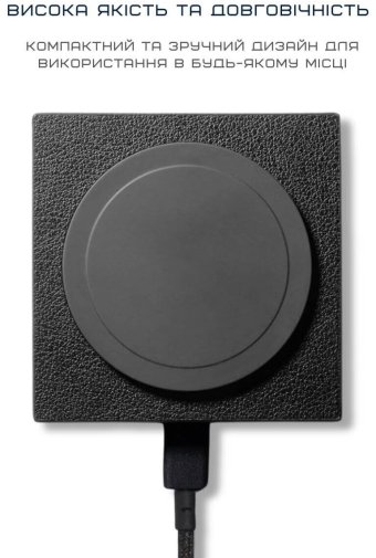 Бездротовий зарядний пристрій Native Union Rise Solo Qi2 Black (RS-SL-BLK)