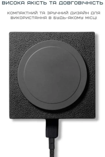 Фото: Бездротовий зарядний пристрій Native Union Rise Solo Qi2 Black (RS-SL-BLK) № 14 | KTC