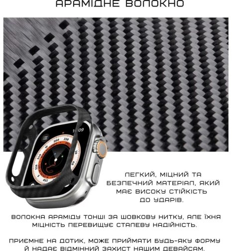 Чохол Pitaka for Apple Watch 10 46mm - Air Black/Grey