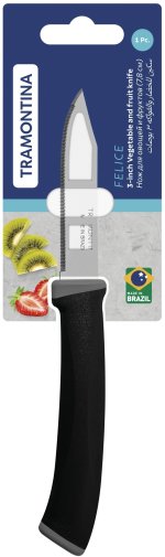 Ніж кухонний для овочів Tramontina FELICE 7.8cm Black (23491/103)