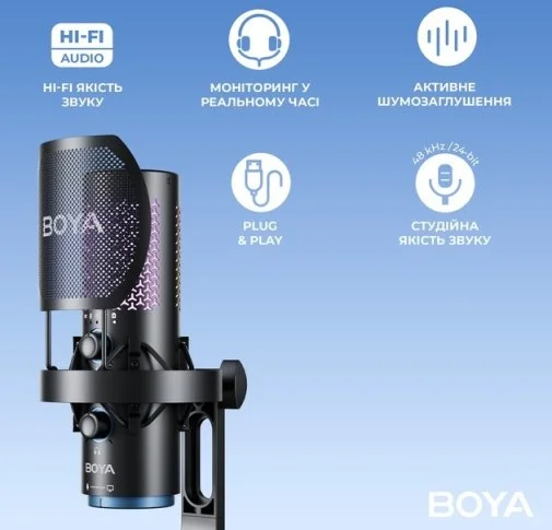 Фото: Мікрофон BOYA K5-02 RGB Black (BOYA K5-02) № 28 | KTC