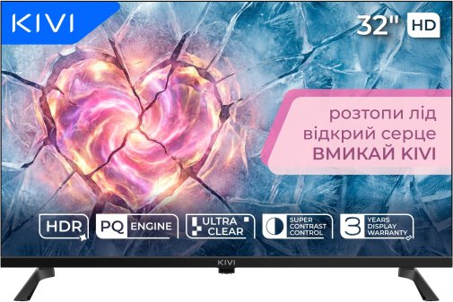 Телевізор LED Kivi 32H800KB (Google TV, Wi-Fi, 1366x768)