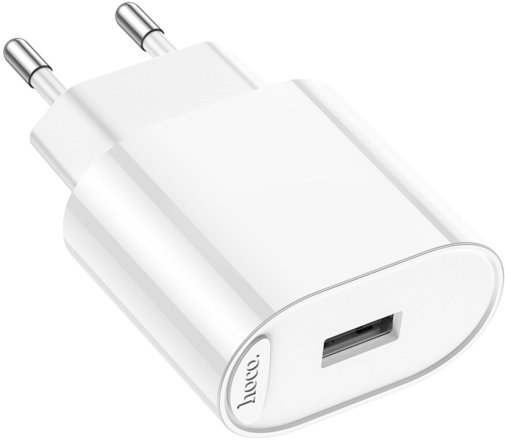 Мережевий зарядний пристрій Hoco C109A Fighter 1xUSB, 10.5W, White